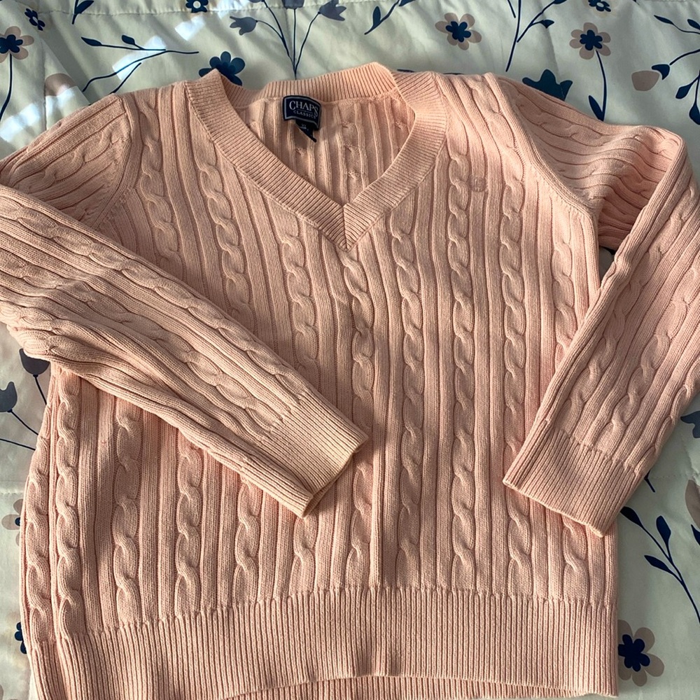 Chaps classic cable knit sweater